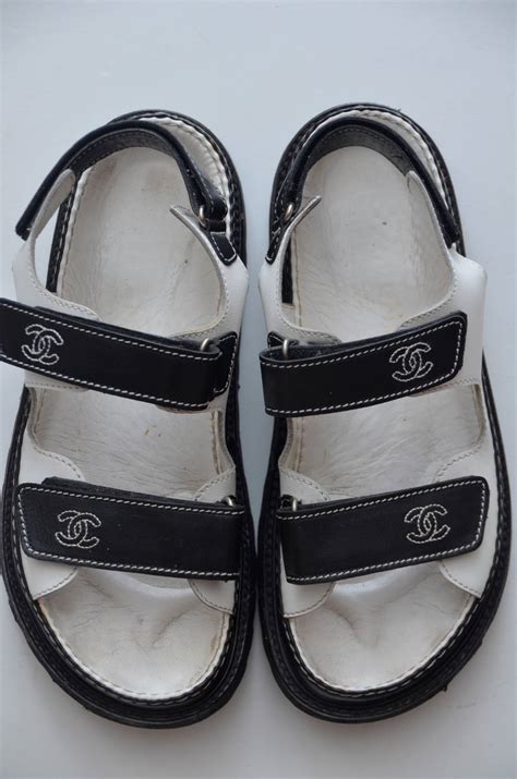 chanel strap sandals|Chanel birkenstock style sandals.